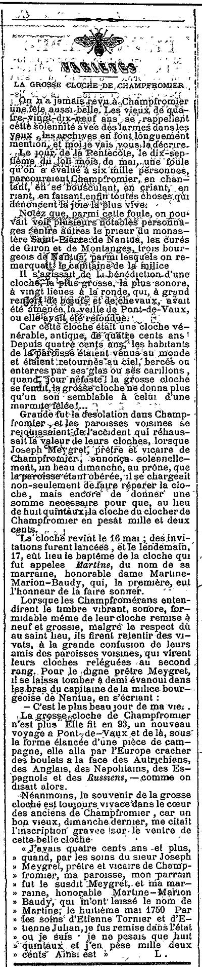 Abeille Cloche