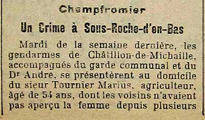Crime à Sous-Roche