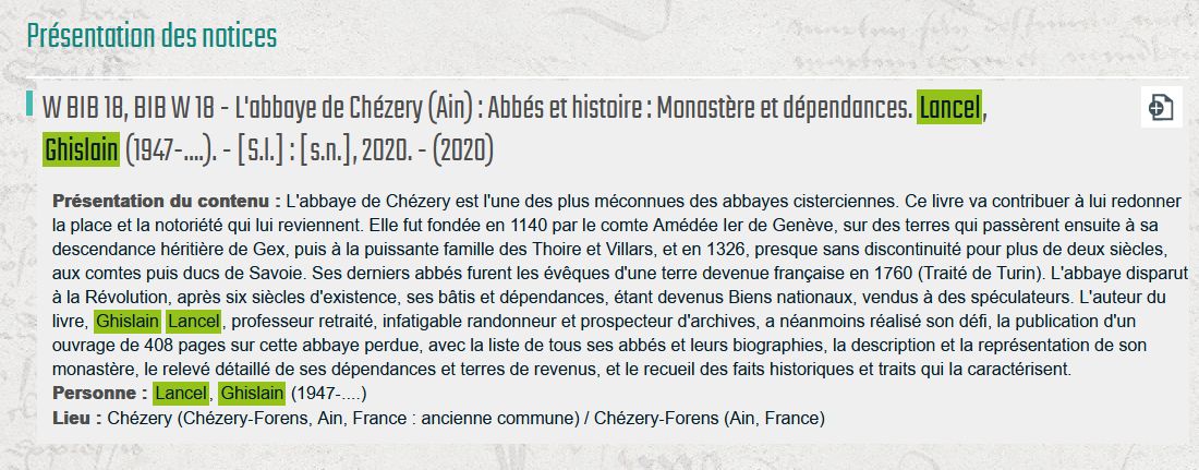 Abbaye de Chézery par Ghislain Lancel